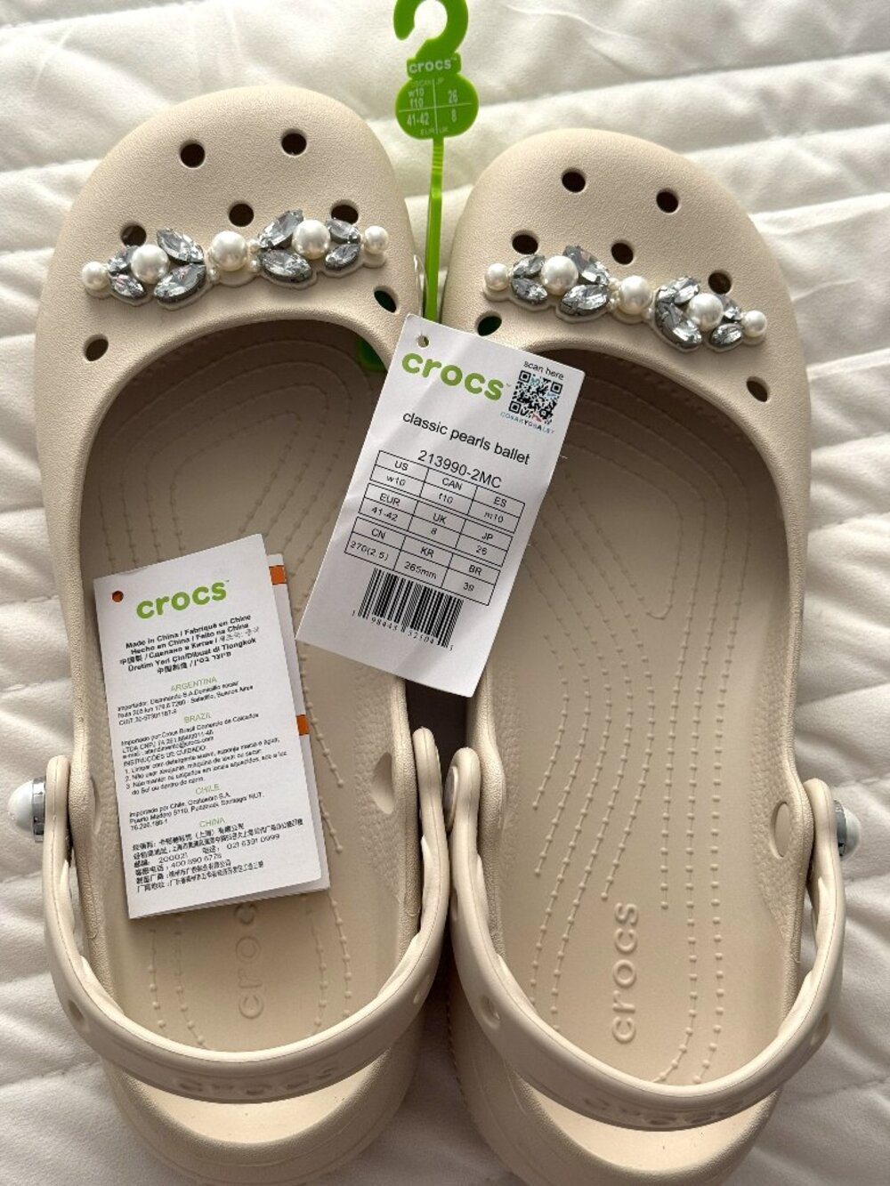 CROCS™ Classic Pearls Ballet Slippers NWT - Picture 2 of 10